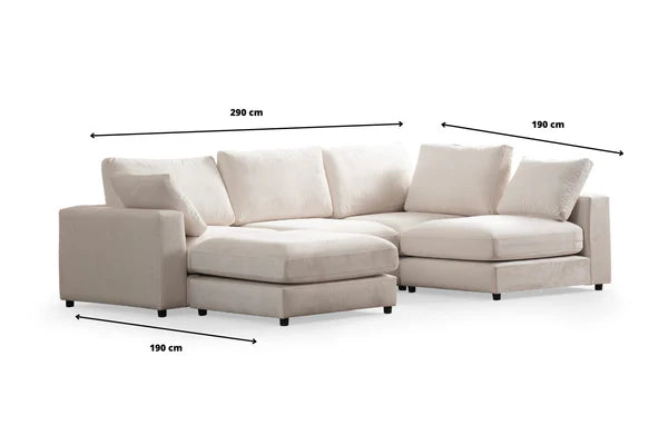 Canapé modulable julia chenille - 4+1