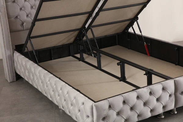 Lit coffre lagos velours