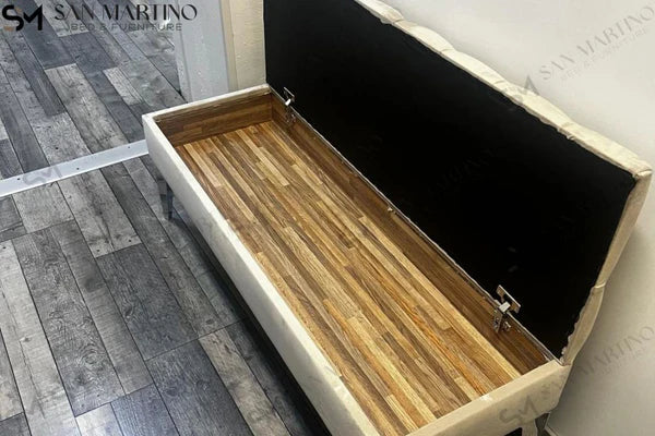 Banquette capitonné velours