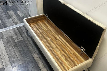 Banquette capitonné velours