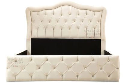 Cadre de lit venise velours strass