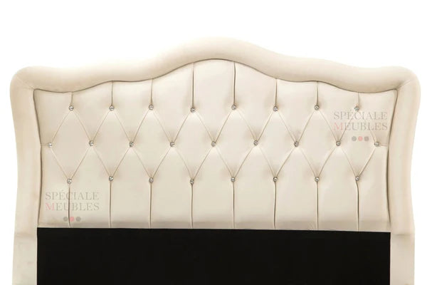 Cadre de lit venise velours strass