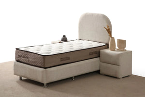 Lit coffre jade chenille - 90x190