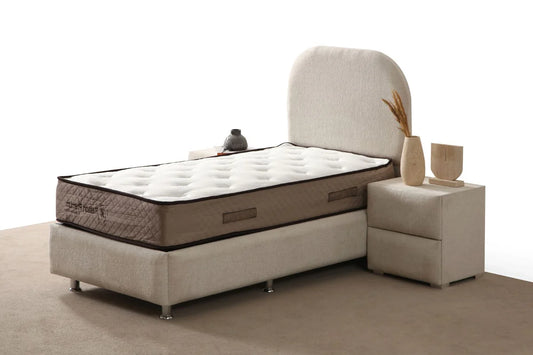 Lit coffre jade chenille - 90x190