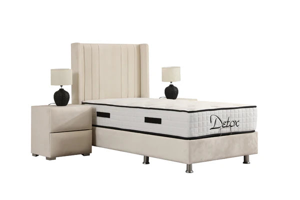 Lit coffre alma velours - 90x190