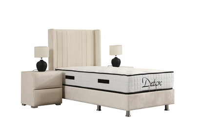 Lit coffre alma velours - 90x190