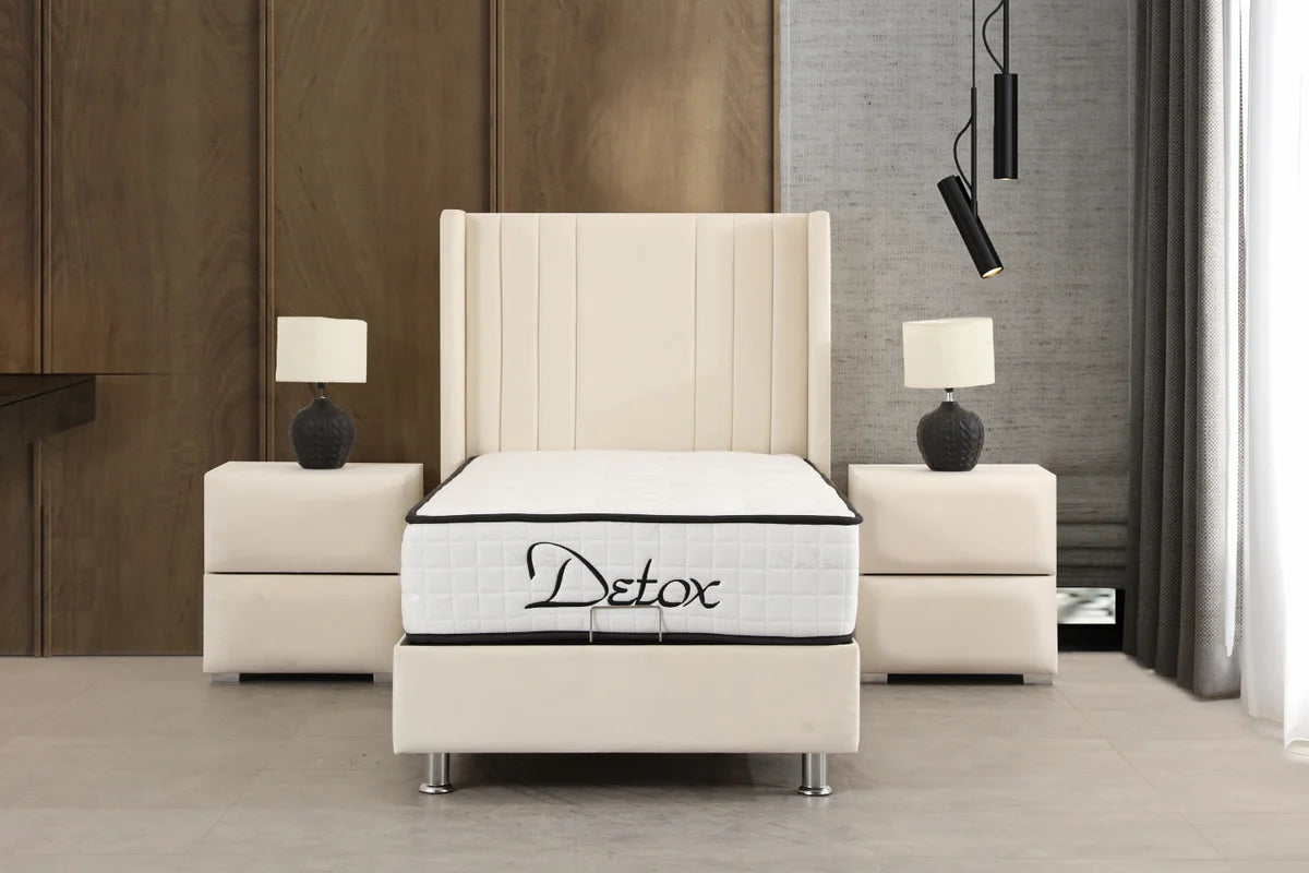 Lit coffre alma velours - 90x190