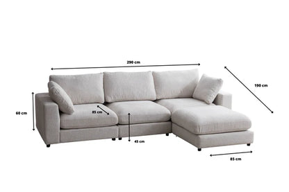 Canapé modulable julia chenille - 3+1