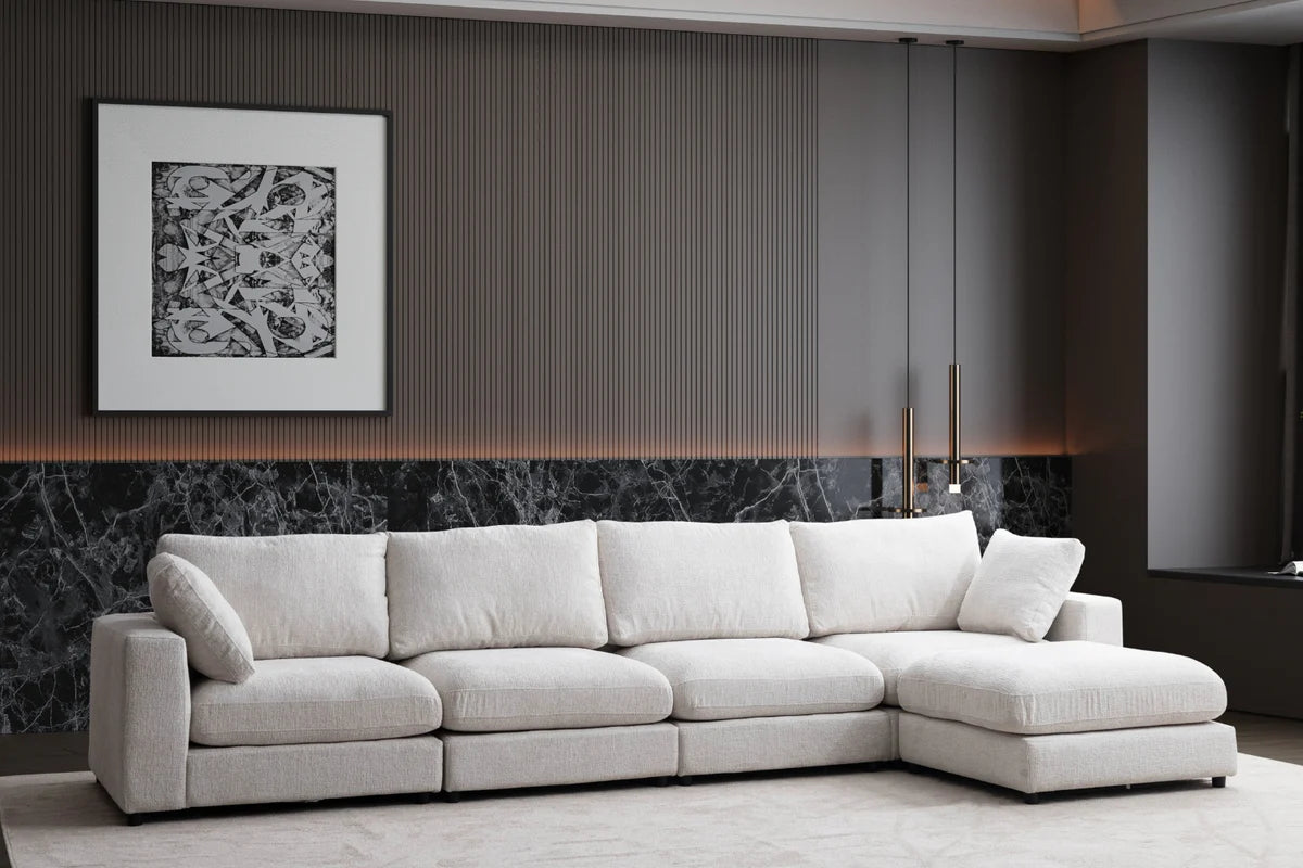 Canapé modulable julia chenille - 4+1