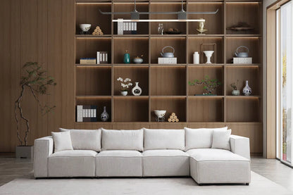 Canapé modulable élégance chenille - 4+1