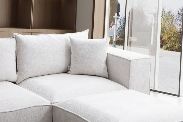 Canapé modulable élégance - tissus chenille 3+1