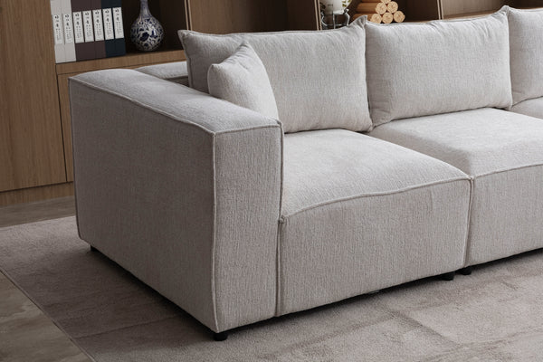 Canapé modulable élégance - tissus chenille 3+1