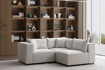 Canapé modulable élégance chenille - 3+1