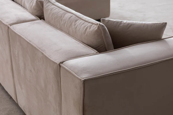 Canapé modulable élégance velours - 4+1