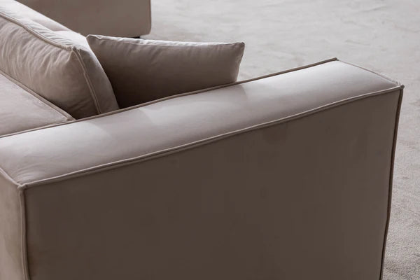 Canapé modulable élégance velours - 4+1