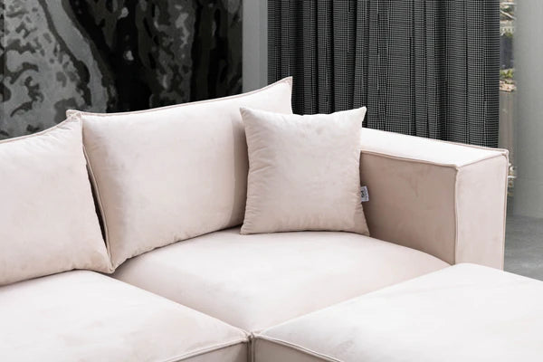 Canapé modulable élégance velours - 4+1