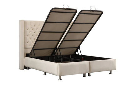 Lit coffre bianca velours