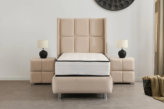 Lit coffre rio velours - 90x190