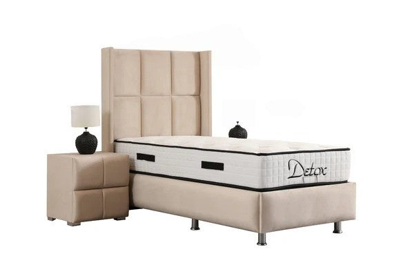 Lit coffre rio velours - 90x190