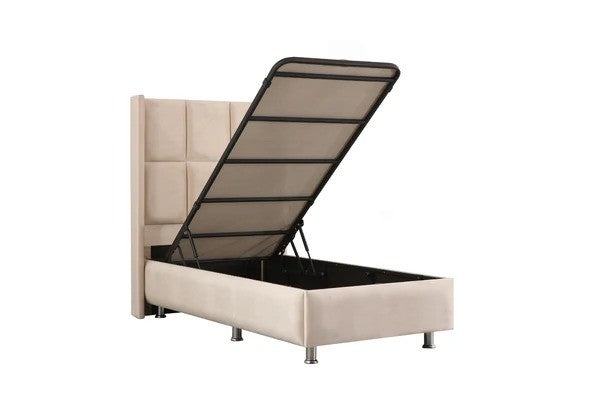 Lit coffre rio velours - 90x190
