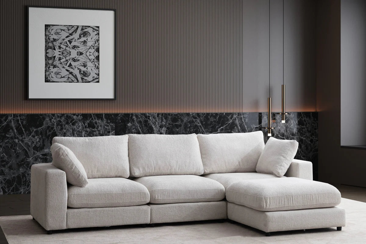 Canapé modulable julia chenille - 3+1