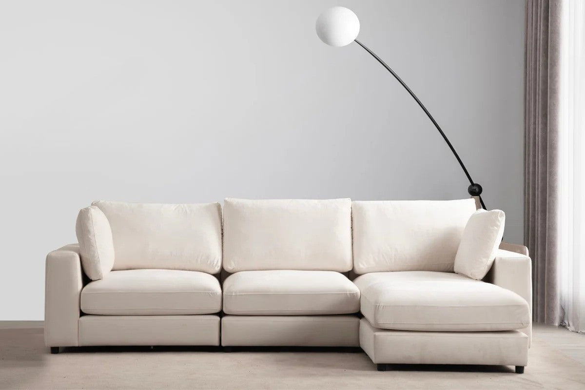 Canapé modulable julia velours - 3+1