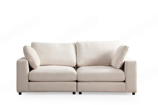 Canapé modulable julia velours - 3+1