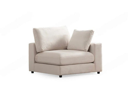 Canapé modulable julia velours - 3+1