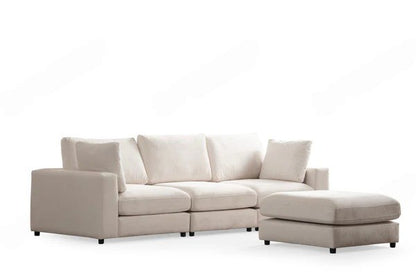 Canapé modulable julia velours - 3+1