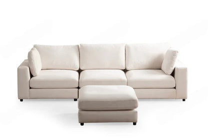 Canapé modulable julia velours - 3+1