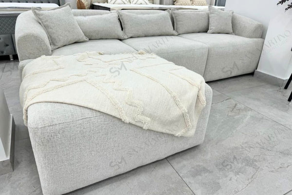 Canapé modulable mila - tissus chenille 3+1