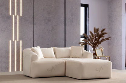 Canapé modulable mila  - tissus velours 3+1