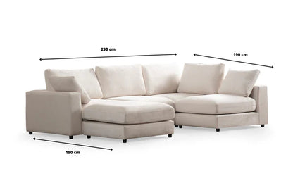 Canapé modulable julia chenille - 4+1