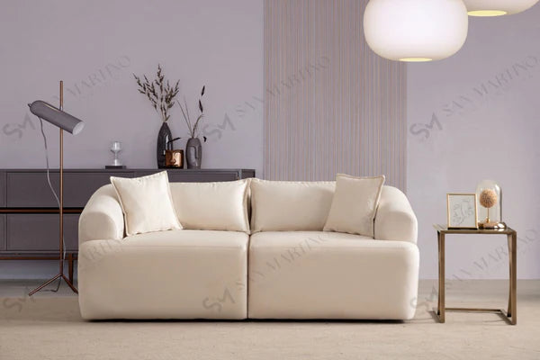 Canapé modulable mila  - tissus velours 3+1