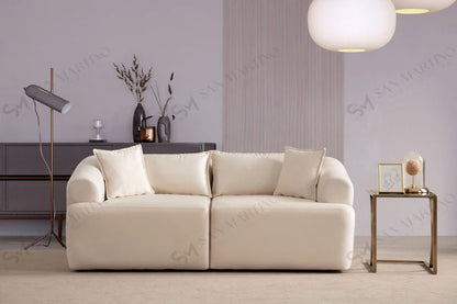 Canapé modulable mila  - tissus velours 3+1