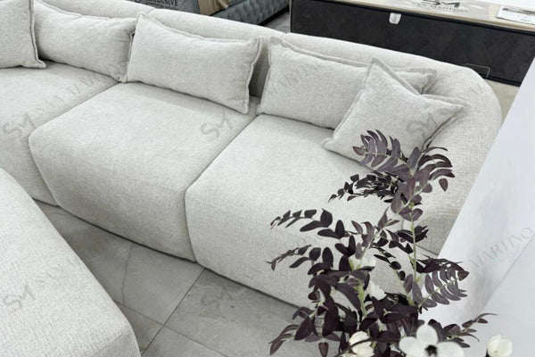Canapé modulable mila - tissus chenille 3+1