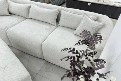 Canapé modulable mila - tissus chenille 3+1