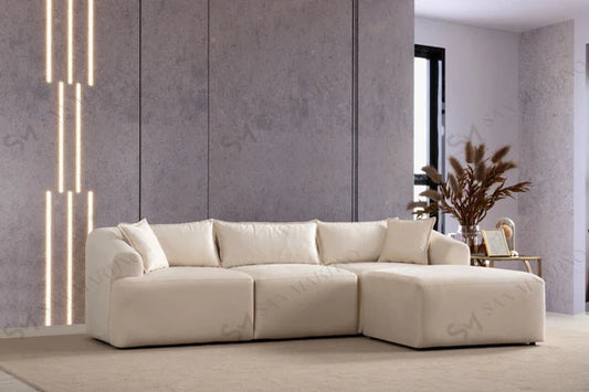 Canapé modulable mila velours - 3+1