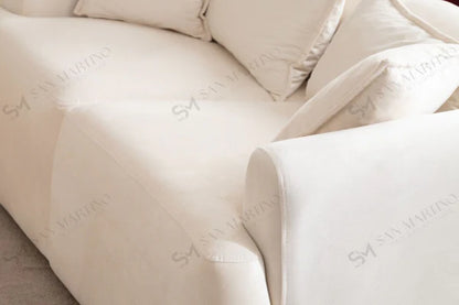 Canapé modulable mila  - tissus velours 3+1