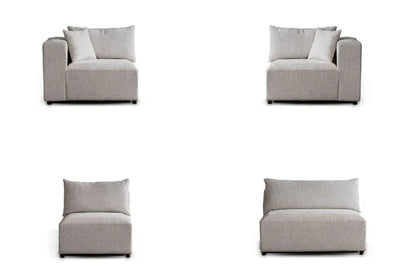 Canapé modulable azra - tissus chenille 3+1