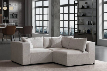 Canapé modulable azra - tissus chenille 3+1