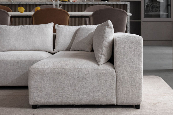 Canapé modulable azra - tissus chenille 3+1