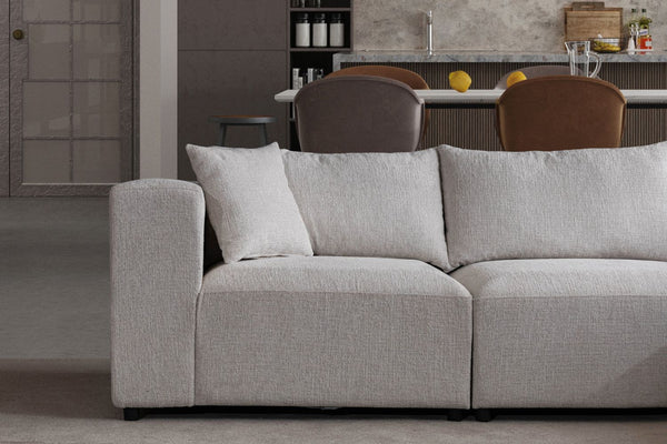 Canapé modulable azra - tissus chenille 3+1