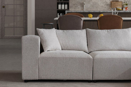 Canapé modulable azra - tissus chenille 3+1