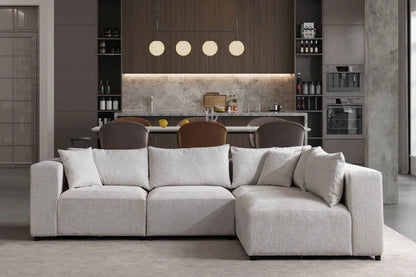 Canapé modulable azra - tissus chenille 3+1