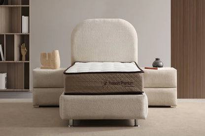 Lit coffre jade chenille - 90x190