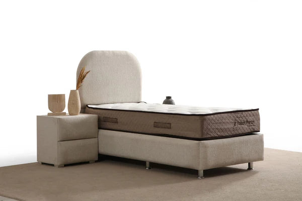 Lit coffre jade chenille - 90x190