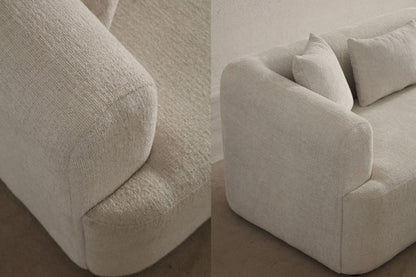 Canapé d'angle ela - tissus chenille