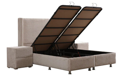 Lit coffre clara côtelé