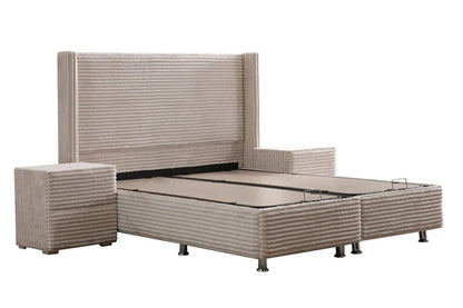 Lit coffre clara côtelé